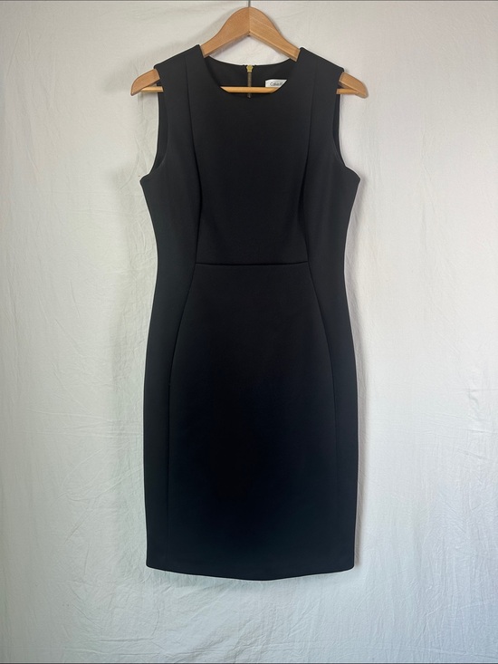 Calvin Klein Dresses & Skirts - Calvin Klein Black Sleeveless Midi Sheath Dress with Gold Back Zip